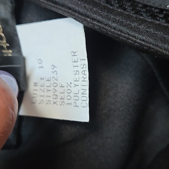 Tadashi Shoji Black Sequin Striped V Neck Blouse size 10 - Picture 6 of 8